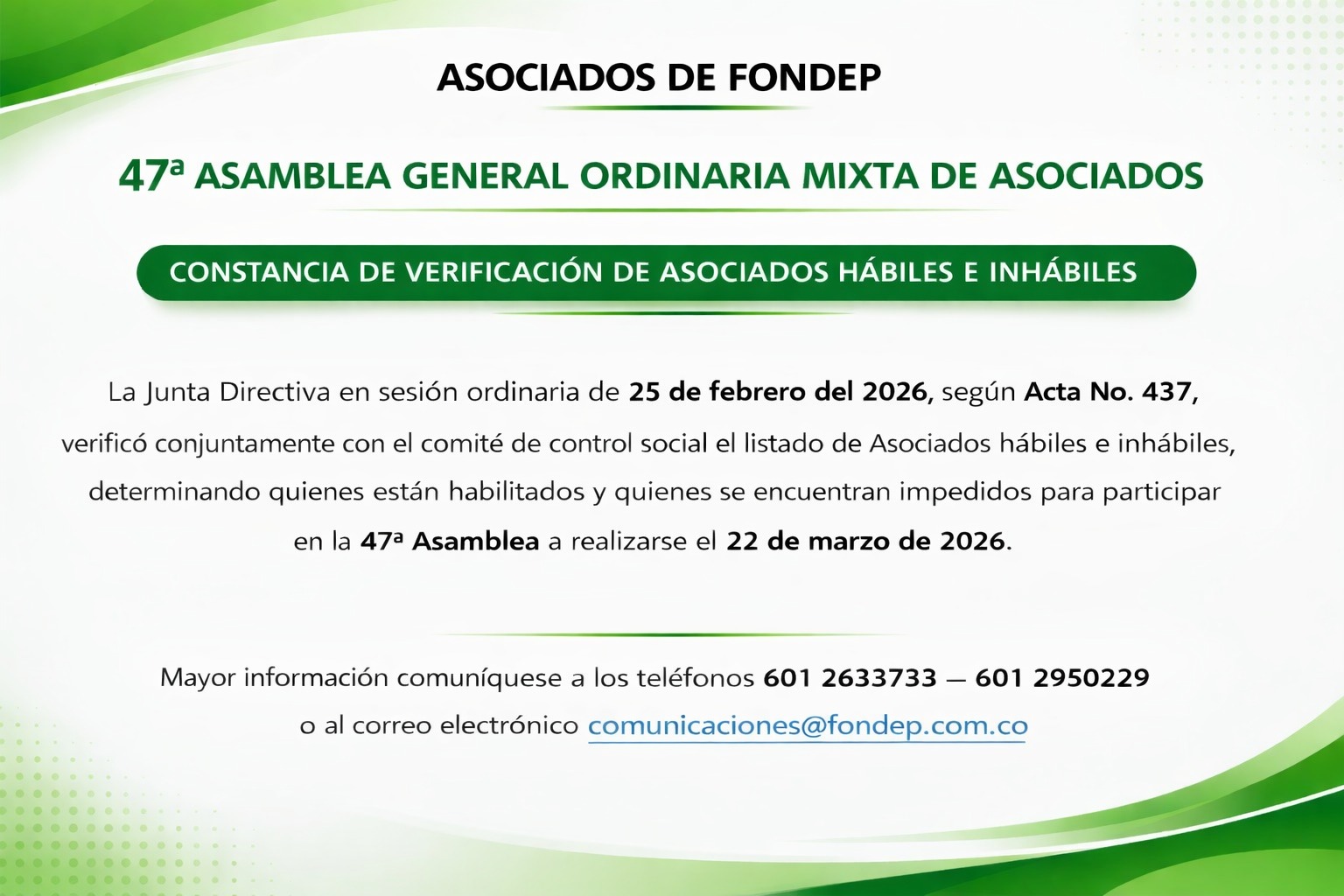 Asociados Hábiles e Inhábiles